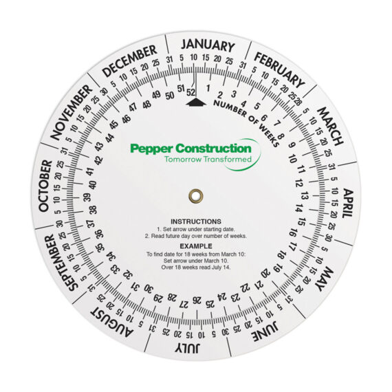 Pepper Online Store | White Plastic Date Finder Wheel Calculator