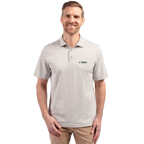 Cutter & Buck Virtue Eco Pique Stripe Recycled Mens Polo - Image 4